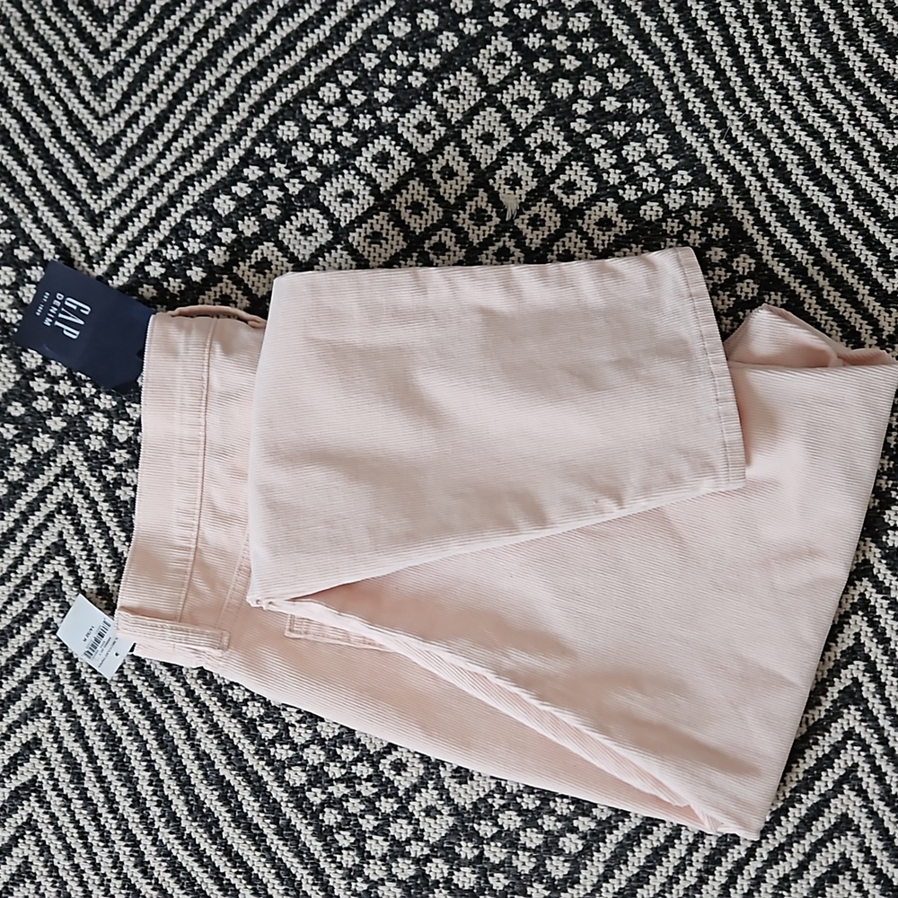 GAP Denim Women's High Rise Skinny Corduroy Jeans Size 14/32R Light Pink…